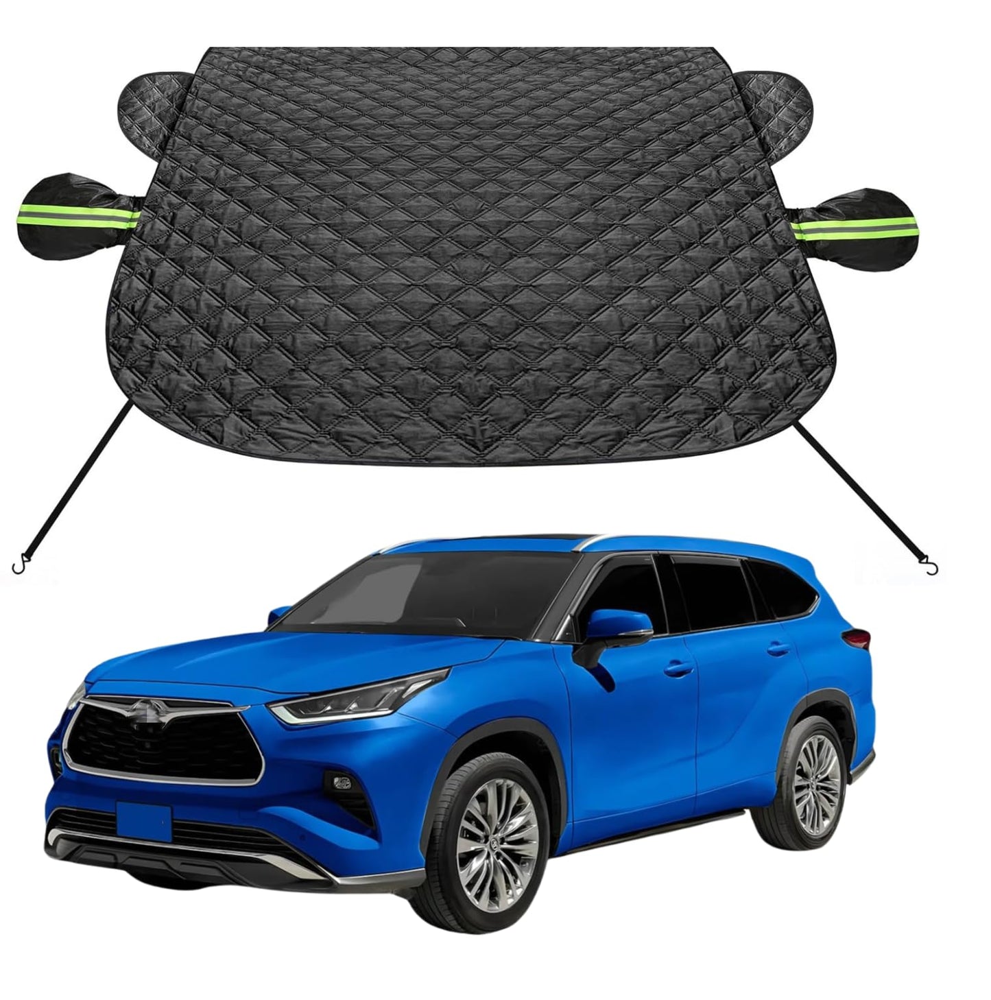 Windshield Snow Cover, Car Windshield Cover for Ice and Snow Compatible with Toyota Highlander 2007-2025, Magnetic Anti-Snow Cover Winter Frost Shield with Side Mirror Covers