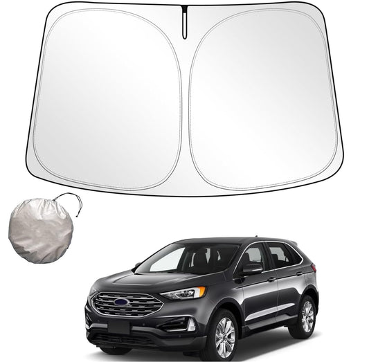 2025 Upgraded Windshield Sunshade for Ford Edge SUV Car Accessories 2015-2025, Front Window Shade Sun Visor Protector Foldable, Blocks UV Rays Car Sunshade for Ford Edge 2025 2024 2023 2022 2021 2020