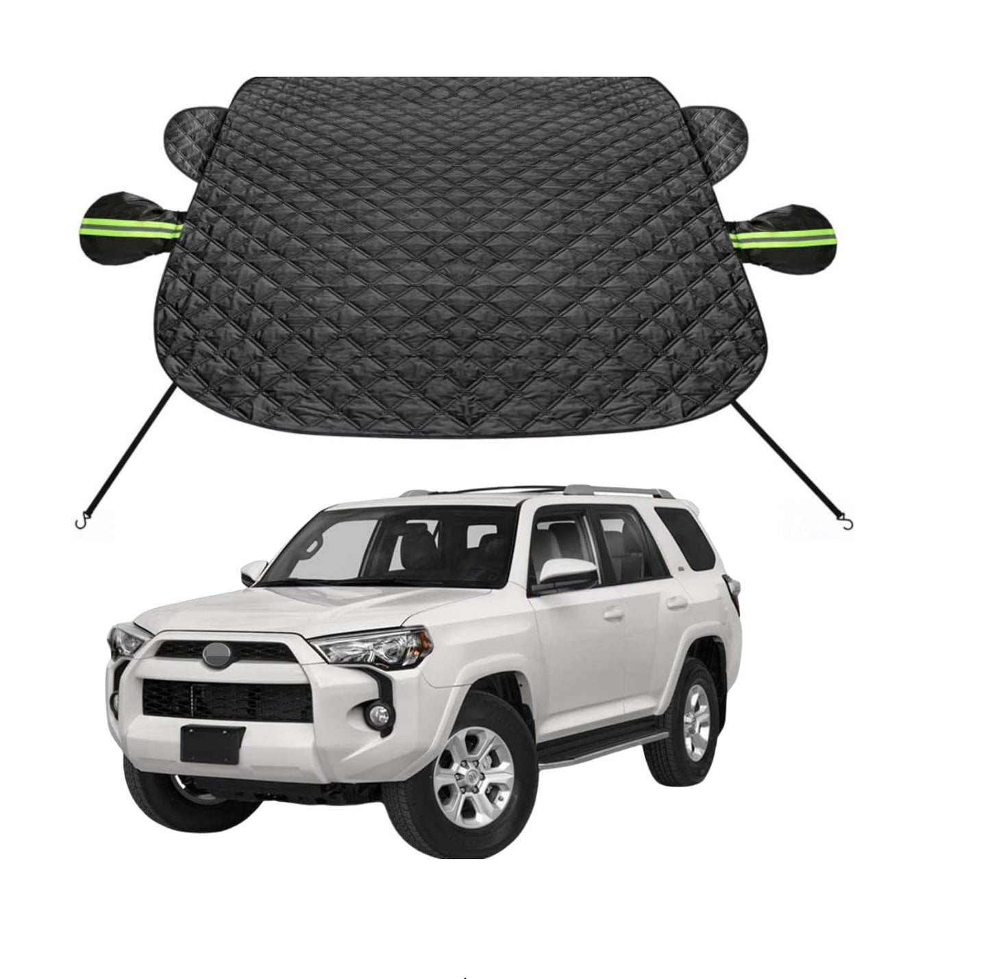 Windshield Snow Cover, Car Windshield Cover for Ice and Snow Compatible with Toyota 4runner 2003-2025, Magnetic Anti-Snow Cover Winter Frost Shield with Side Mirror Covers